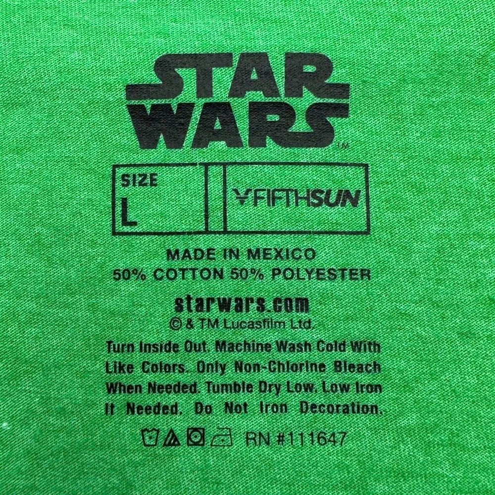 Star Wars Mandalorian Grogu Baby Yoda I'm All Ears Tee Unisex L Green Fifth Sun